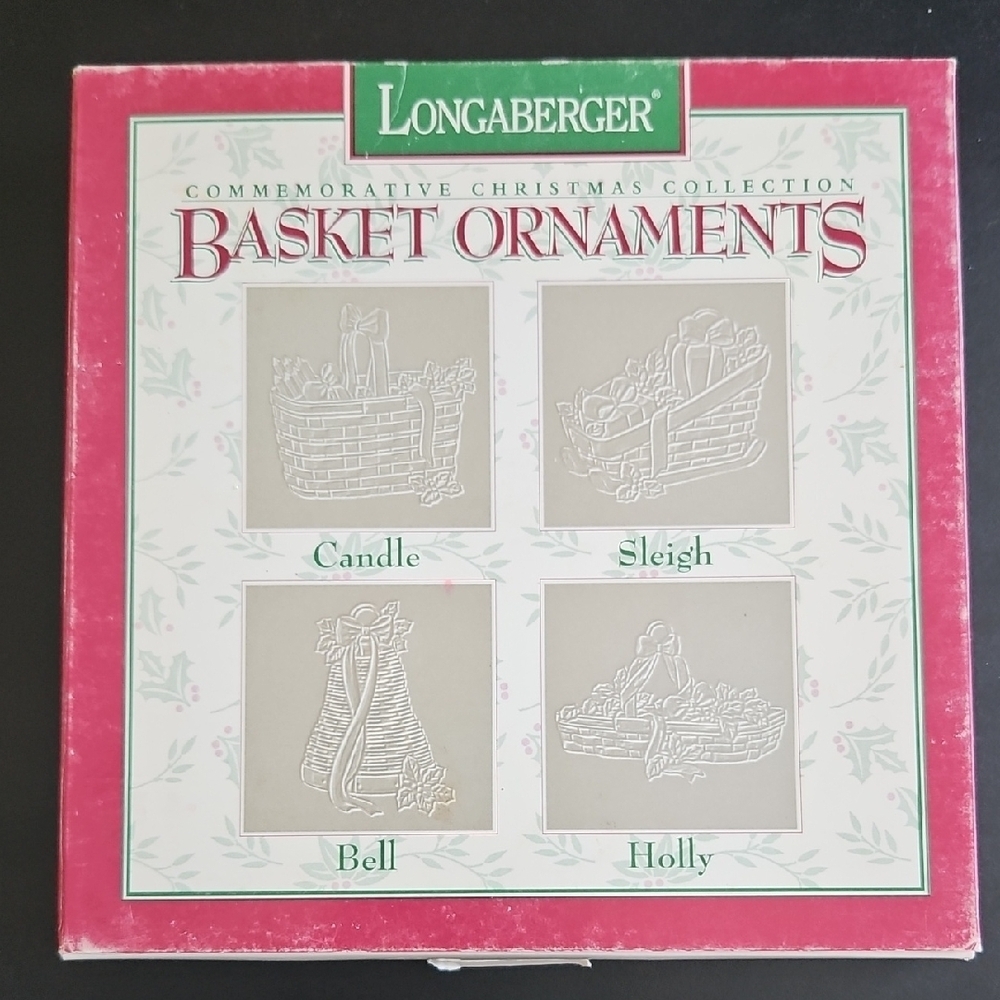 Longaberger 1994 Commemoarative Christmas Basket Ornament Collection In Box